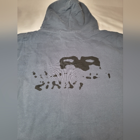 Balenciaga Men's Slate Blue Hoodie with Graphic - Picture 5 of 6